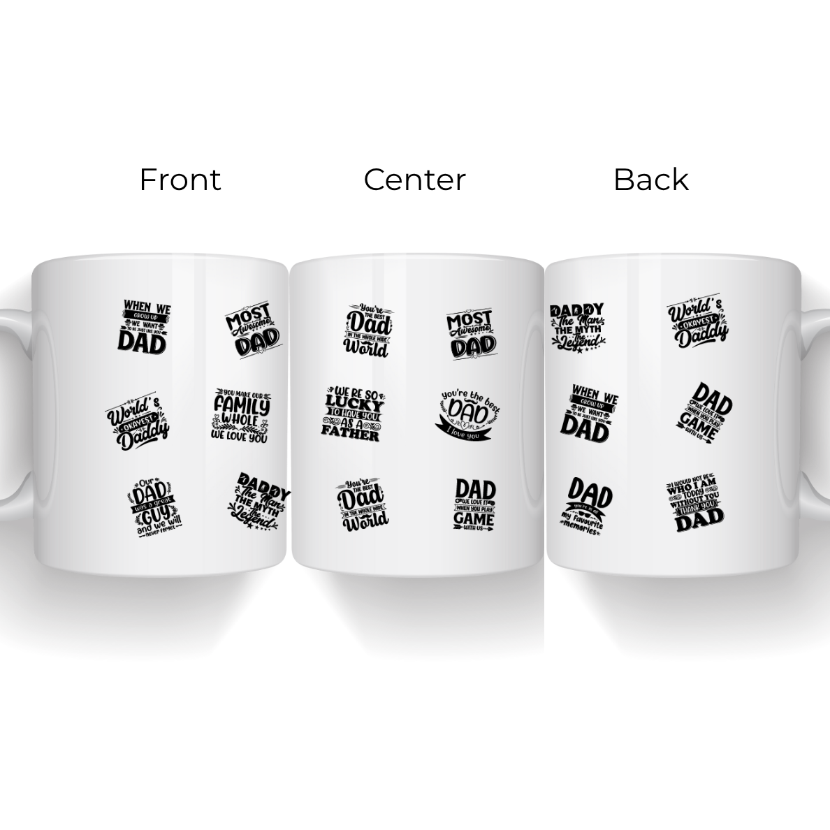 Dad Sticker Collection Mug - Father's Day Mug
