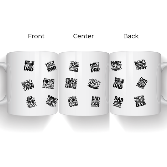 Dad Sticker Collection Mug - Father's Day Mug