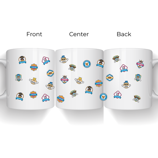 Dad Sticker Collection Mug - Father's Day Mug
