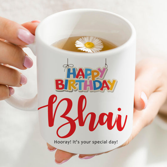 Happy Birthday Bhai Mug