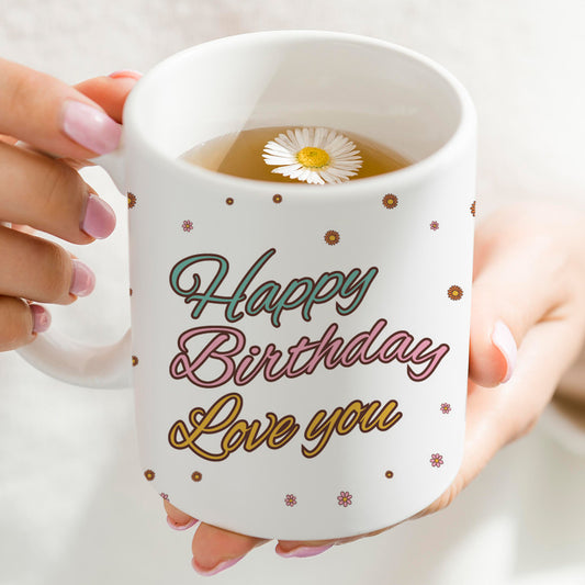 Happy Birthday Rainbow Splash Mug