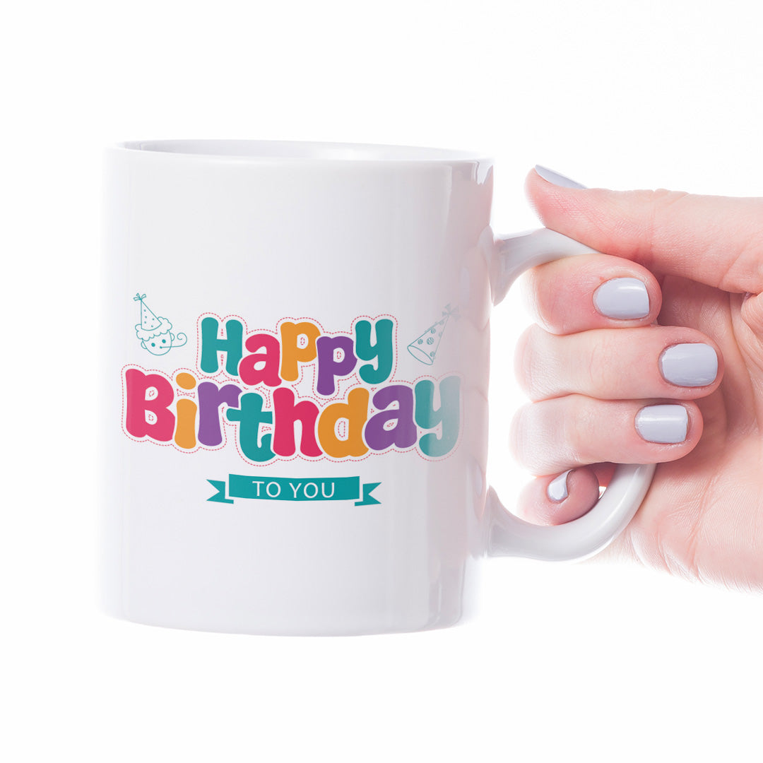 Happy Birthday Wishes with Cupcake Mug