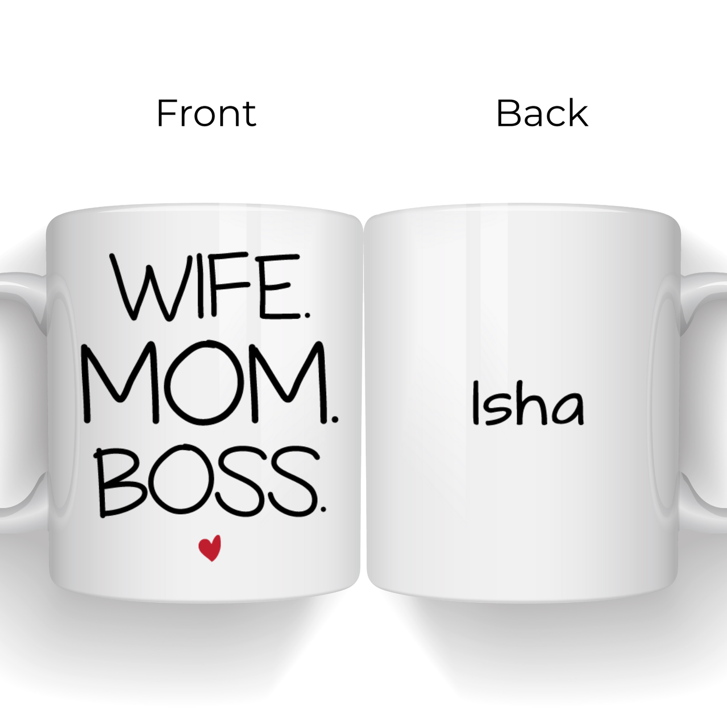 "Mom Wife Boss" Mug - Personalized Mug