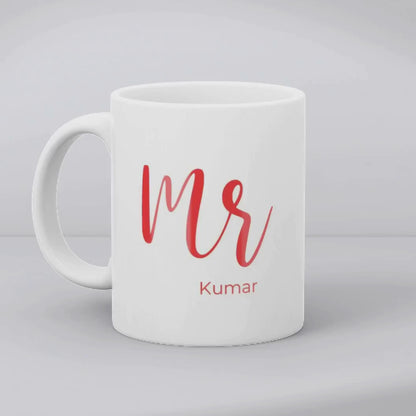 Mr & Mrs Personalized Couple Mug Set