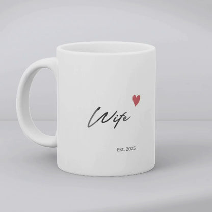 Personalized Husband & Wife Couple Mug – Est. 2025 with Custom Names