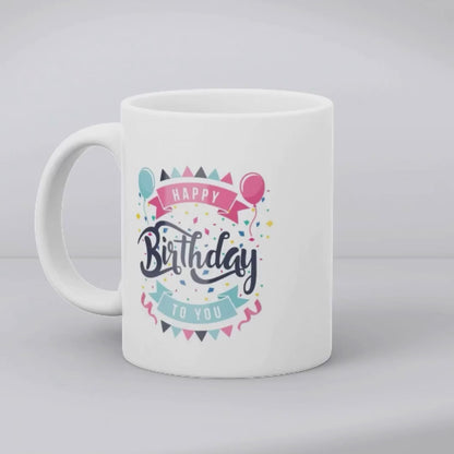 Minimalist Happy Birthday Mug