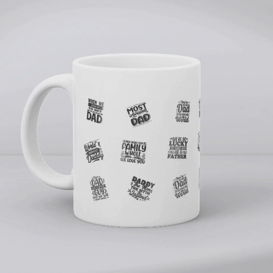 Dad Sticker Collection Mug - Father's Day Mug
