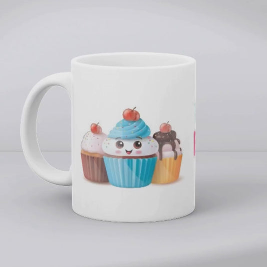Happy Birthday Wishes with Cupcake Mug