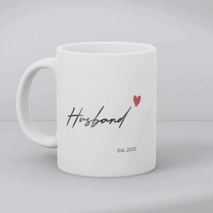 Personalized Husband & Wife Couple Mug – Est. 2025 with Custom Names