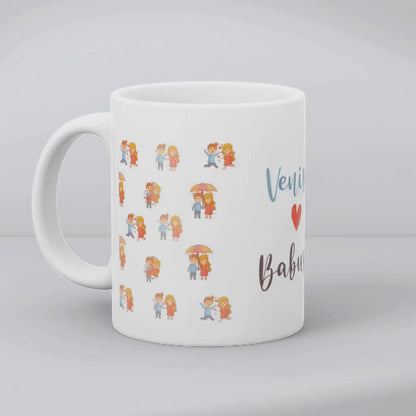 Couple Moments Mug – Personalized Names with Romantic Illustrations