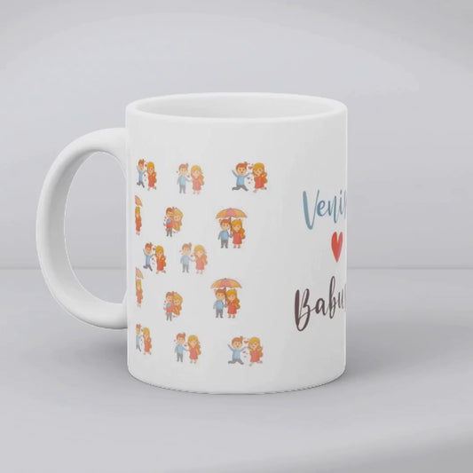 Couple Moments Mug – Personalized Names with Romantic Illustrations