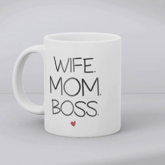 "Mom Wife Boss" Mug - Personalized Mug