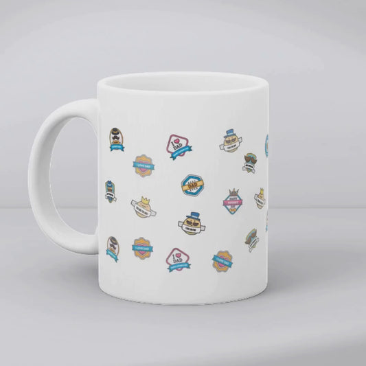 Dad Sticker Collection Mug - Father's Day Mug